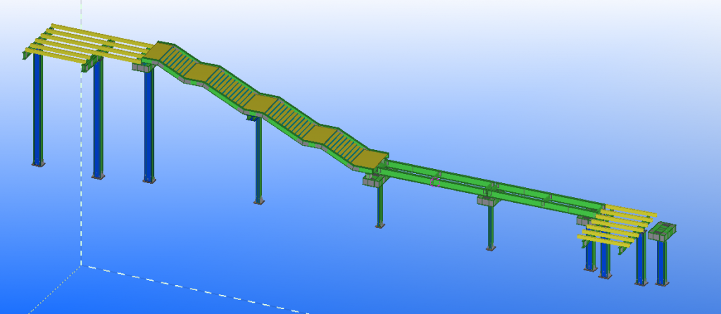 Foot Over Bridge Platform With Staircase Structure