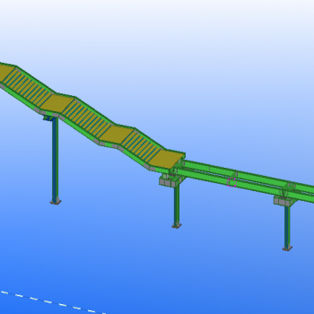 Foot Over Bridge Platform With Staircase Structure